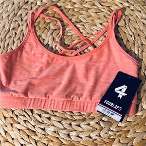 Fourlaps Coral Crossback Sports Bra